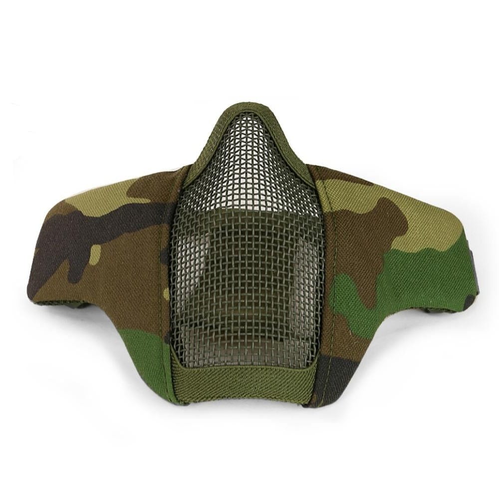 Masque en maille demi-visage avec Protection des oreille-**Green set Masque en maille demi-visage avec Protection des oreille-**Green set