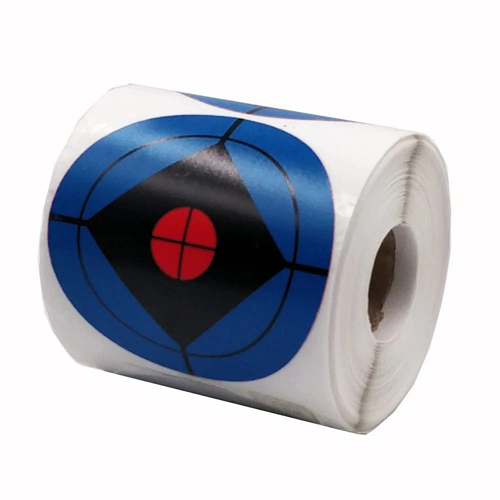 Diameter 3"(7.50cm) 250 Pcs/Roll Blue-Red splatter target shooting sticker targets self adhesive