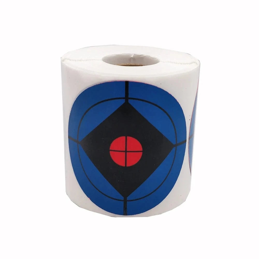 Diameter 3"(7.50cm) 250 Pcs/Roll Blue-Red splatter target shooting sticker targets self adhesive