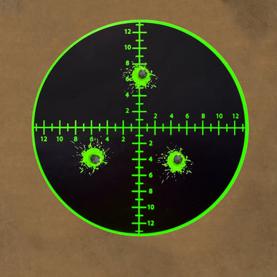 Digital Red Green Ruler Code Shooting Practice Splash Target Stickers Shooting Target Training Supplies Stickers Fluorescent Color Labels (Can Be Used for Real Guns to Practice with Air Gun Practice)