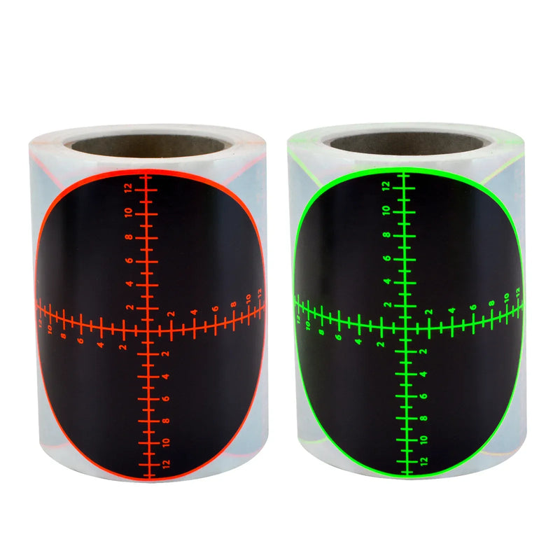 Digital Red Green Ruler Code Shooting Practice Splash Target Stickers Shooting Target Training Supplies Stickers Fluorescent Color Labels (Can Be Used for Real Guns to Practice with Air Gun Practice)