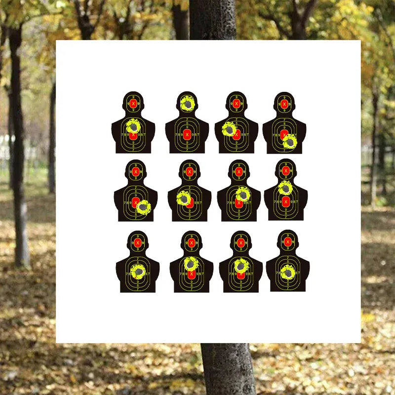 Digital Ring Humanoid Can Be Attached to Square Red Quasi-Centered Self-Adhesive Target Paper Shooting Practice Splash Target Sticker 200Pcs 2.76In*2.76In Shooting Target Training Supplies Sticker Fluorescent Color Label (Can 01106