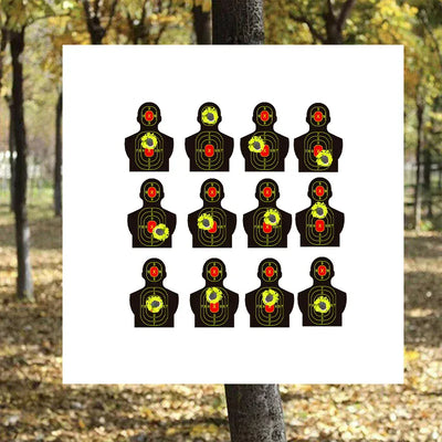Digital Ring Humanoid Can Be Attached to Square Red Quasi-Centered Self-Adhesive Target Paper Shooting Practice Splash Target Sticker 200Pcs 2.76In*2.76In Shooting Target Training Supplies Sticker Fluorescent Color Label (Can 01106
