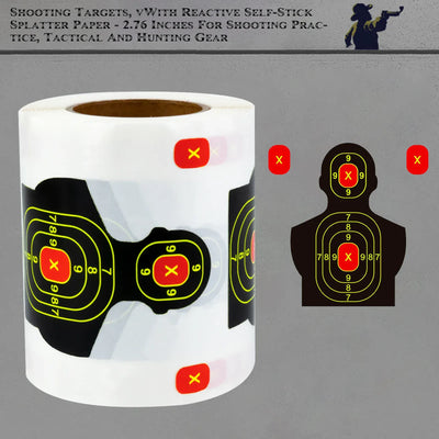Digital Ring Humanoid Can Be Attached to Square Red Quasi-Centered Self-Adhesive Target Paper Shooting Practice Splash Target Sticker 200Pcs 2.76In*2.76In Shooting Target Training Supplies Sticker Fluorescent Color Label (Can 01106