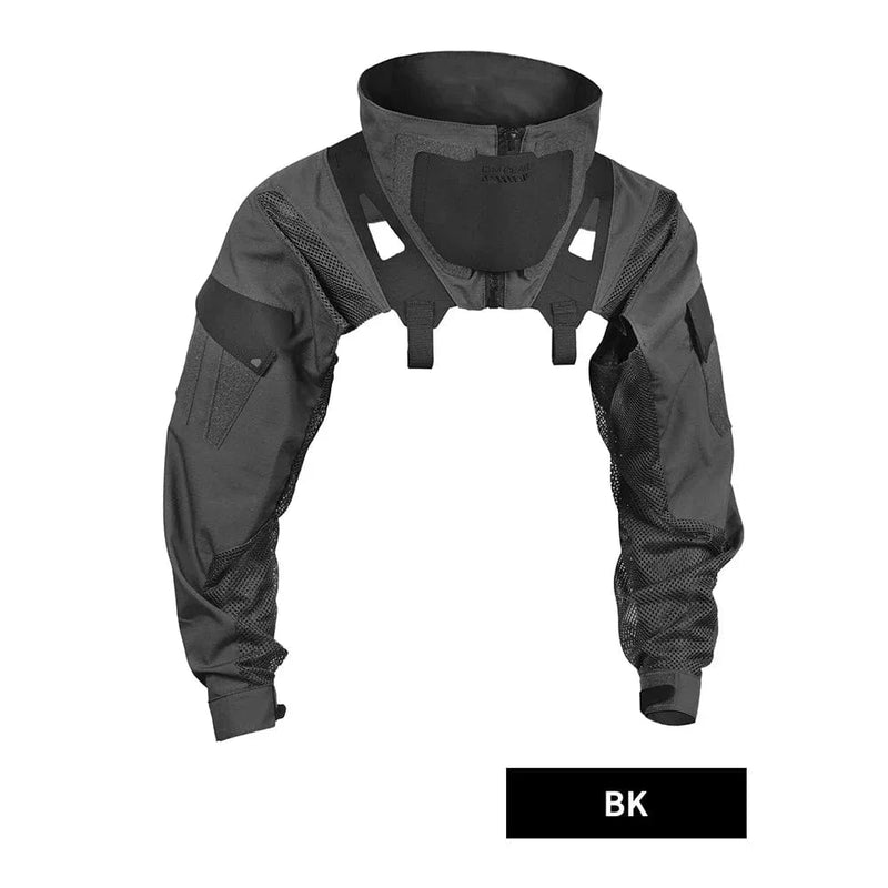 DMgear Original Tactical Combat Uniform Long Sleeve Camouflage Clothing Breathable Comfortable Hunting Accessories Outdoors BK / M