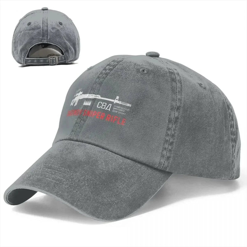 Dragunov Sniper Rifle On Dark Fashion Stylish A Baseball Cap