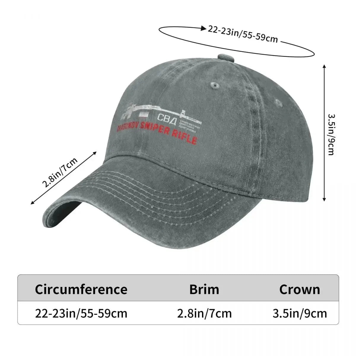 Dragunov Sniper Rifle On Dark Fashion Stylish A Baseball Cap