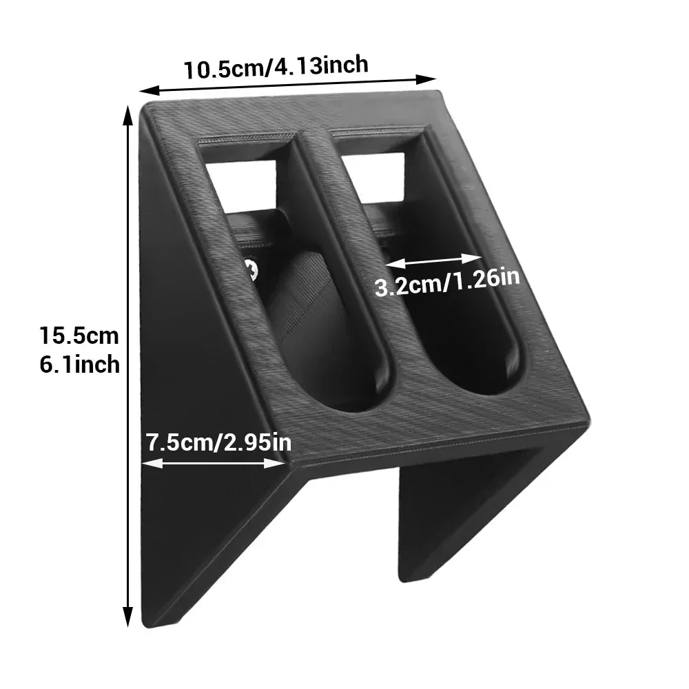 Dual Pistol Gun Rack 2 Slots Wall Mount Pistol Holder Home Indoor Pistol Gun Holder for Gun Safe Storage Dual Handgun Display Pistol Rack