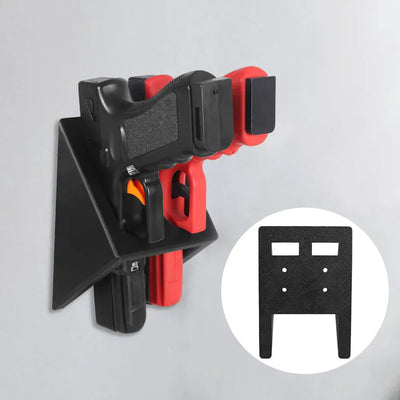 Dual Pistol Gun Rack 2 Slots Wall Mount Pistol Holder Home Indoor Pistol Gun Holder for Gun Safe Storage Dual Handgun Display Pistol Rack