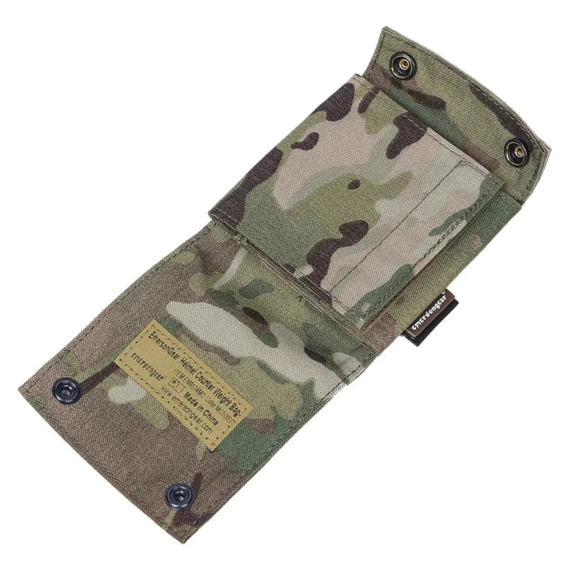 Emersongear Tactical Helmet Counter Weight Bag NVG Battery Pouch Panel Removable Balance Pocket Airsoft Hunting Shooting EM8624