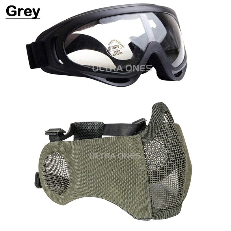 ACTION AIRSOFT 0 Gris Ensemble masque/lunettes Ultra Ones