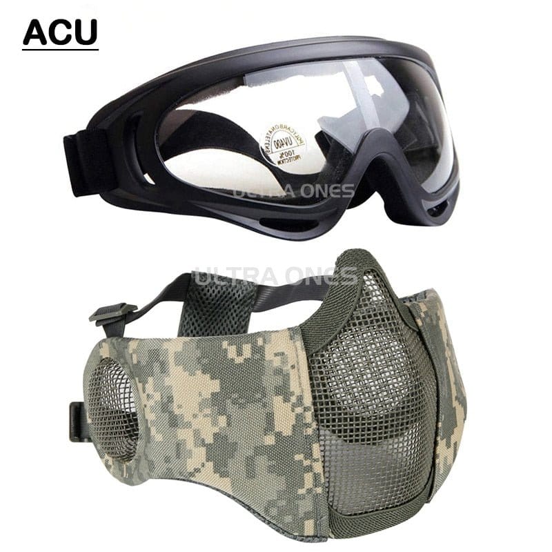 ACTION AIRSOFT 0 Camo ACU Ensemble masque/lunettes Ultra Ones