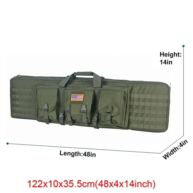 LEGEND AIRSOFT 0 122cm Vert armée Étui double fusil Molle 32/48 pouces