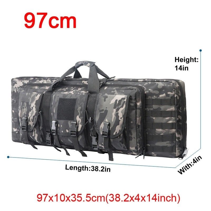 LEGEND AIRSOFT 0 97cm Noir camo Étui double fusil Molle 32/48 pouces