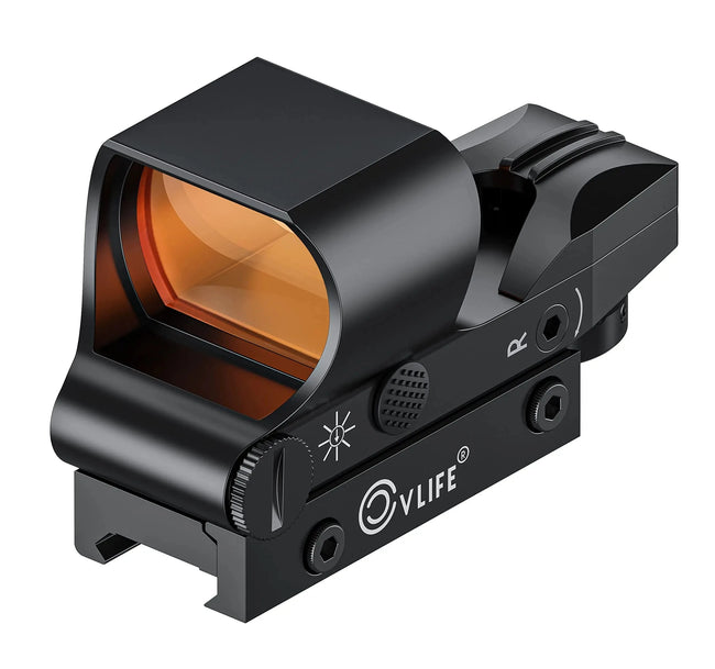 EZSHOOT 1x40 Tactical Riflescope Hunting Holographic Red Dot Sight Airsoft Dot Sight Scope 20mm Rail Mount Collimator Sight A SET OF ITEM