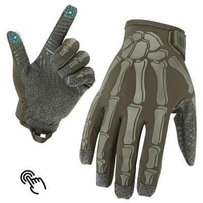 Gants de moto unisexes pour écran tactile, en soie glacée respirante avec squelette antidérapant, gants tactiques à doigt complet