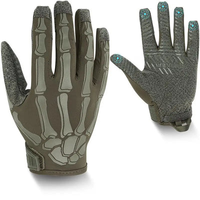 Gants de moto unisexes pour écran tactile, en soie glacée respirante avec squelette antidérapant, gants tactiques à doigt complet S / green