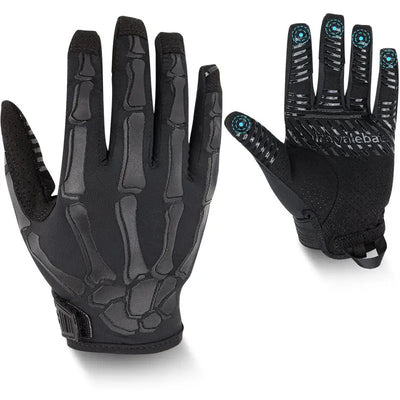 Gants de moto unisexes pour écran tactile, en soie glacée respirante avec squelette antidérapant, gants tactiques à doigt complet S / noir
