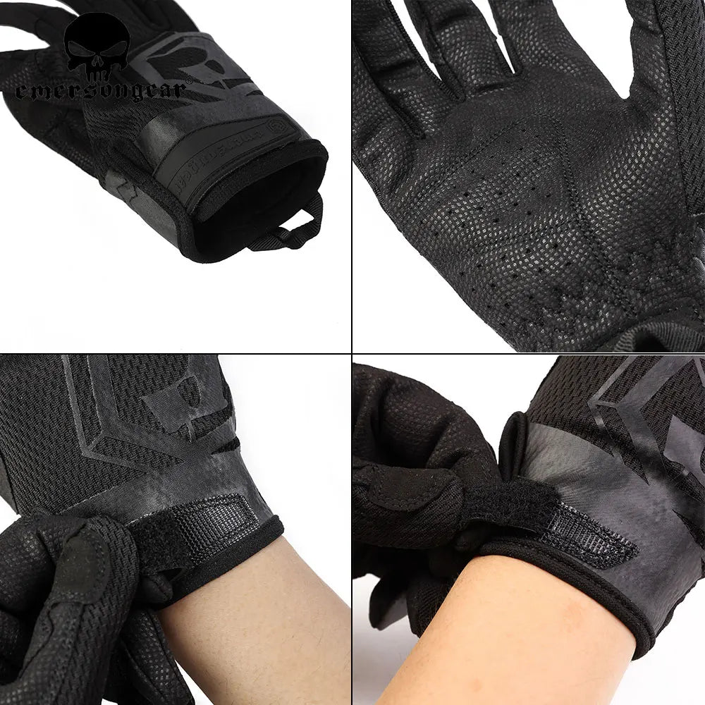 Gants tactiques légers Emersongear pour hommes, à doigts entiers, pour le combat, les activités de plein air, l'airsoft, l'escalade, la conduite, respirants, compatibles avec les écrans tactiles