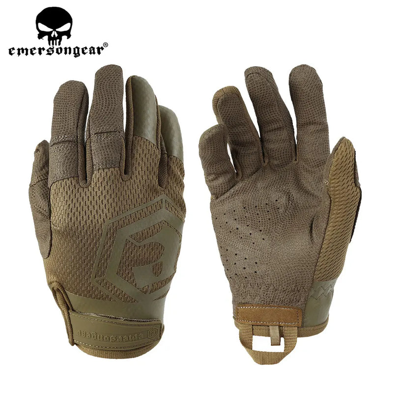 Gants tactiques légers Emersongear pour hommes, à doigts entiers, pour le combat, les activités de plein air, l'airsoft, l'escalade, la conduite, respirants, compatibles avec les écrans tactiles CB / S