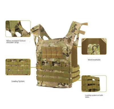 ACTION AIRSOFT 0 Gilet Plate Carrier Tactical Molle 600D