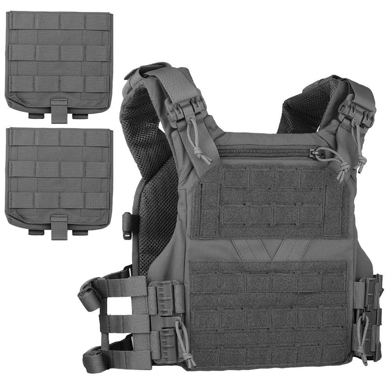 ACTION AIRSOFT 0 Gris Gilet porte-plaque DulglaK19 dégagement rapide