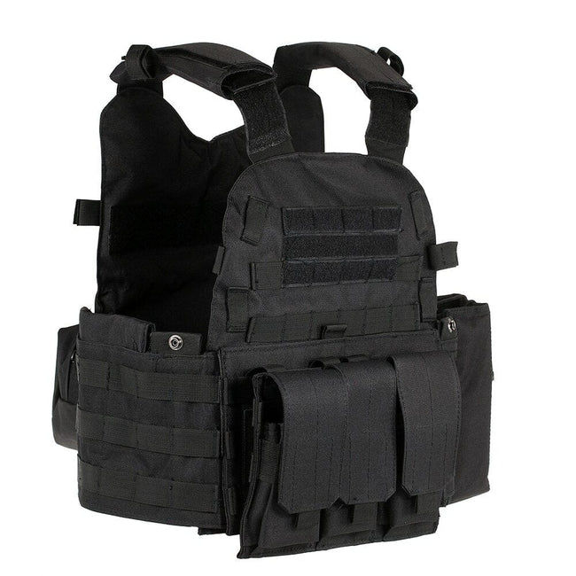 Gilet porte-plaque GOS poche hydratation Black