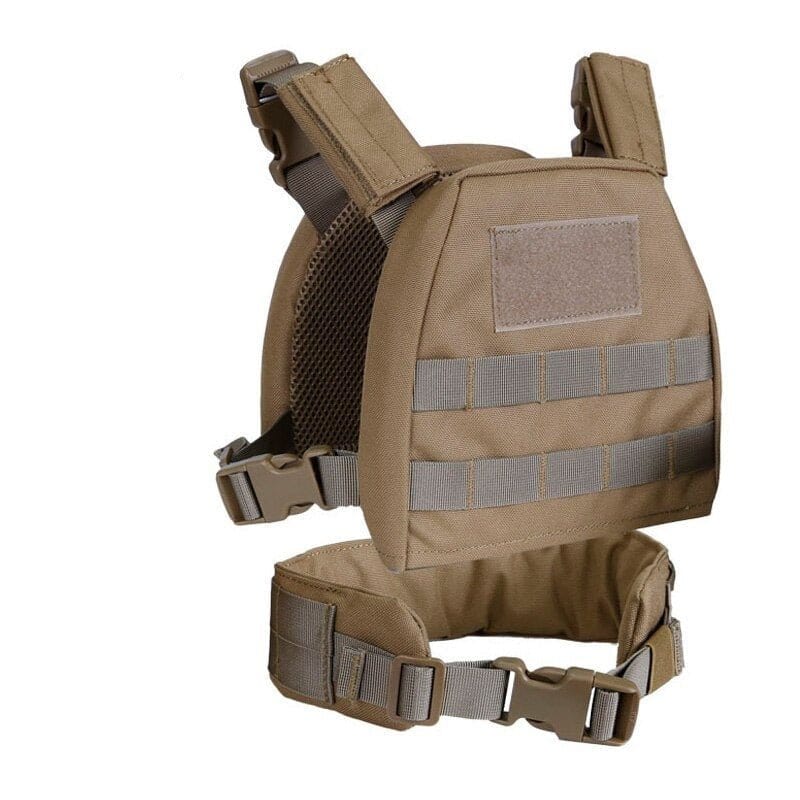 ACTION AIRSOFT 0 Tan S Gilet porte-plaque Molle enfant TENCOS