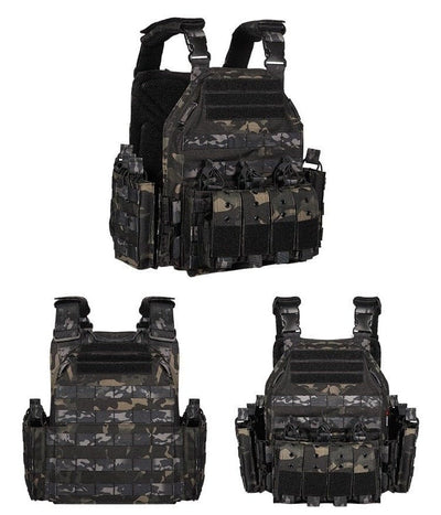 eventoloisirs 0 Multicam noir / Unique Gilet porte-plaque tactique Yakeda 1000D