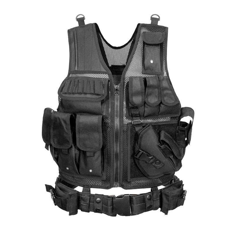 ACTION AIRSOFT 0 Black Gilet tactique combat réglable FYS