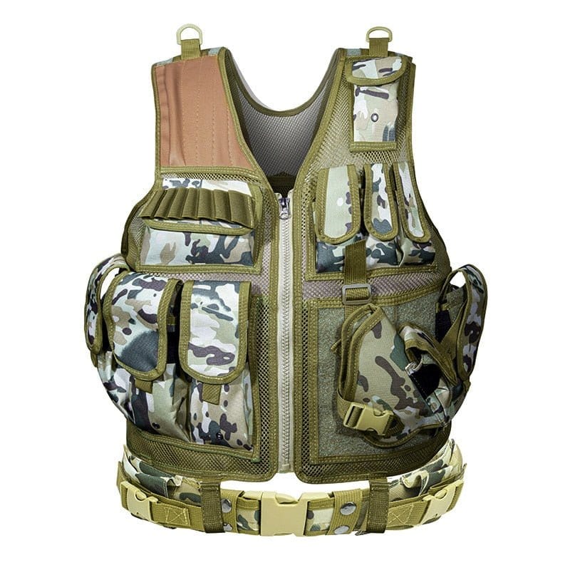 ACTION AIRSOFT 0 Green Camo Gilet tactique combat réglable FYS