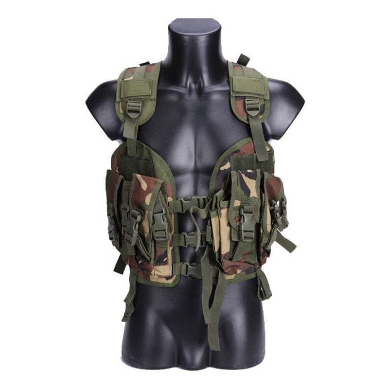 LEGEND AIRSOFT 0 Woodland / Unique Gilet tactique FSO multi-poches