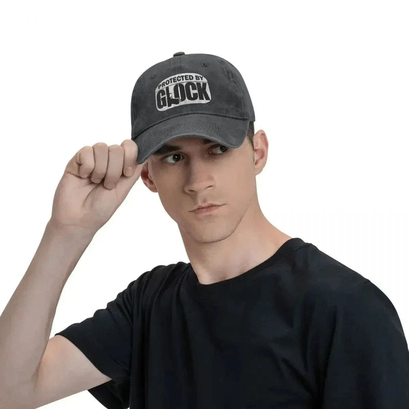 Glock Gun Baseball Caps Fashion Distressed Washed Tactical Shooting Snapback Hat Unisex Style Outdoor Running Golf Caps Hat