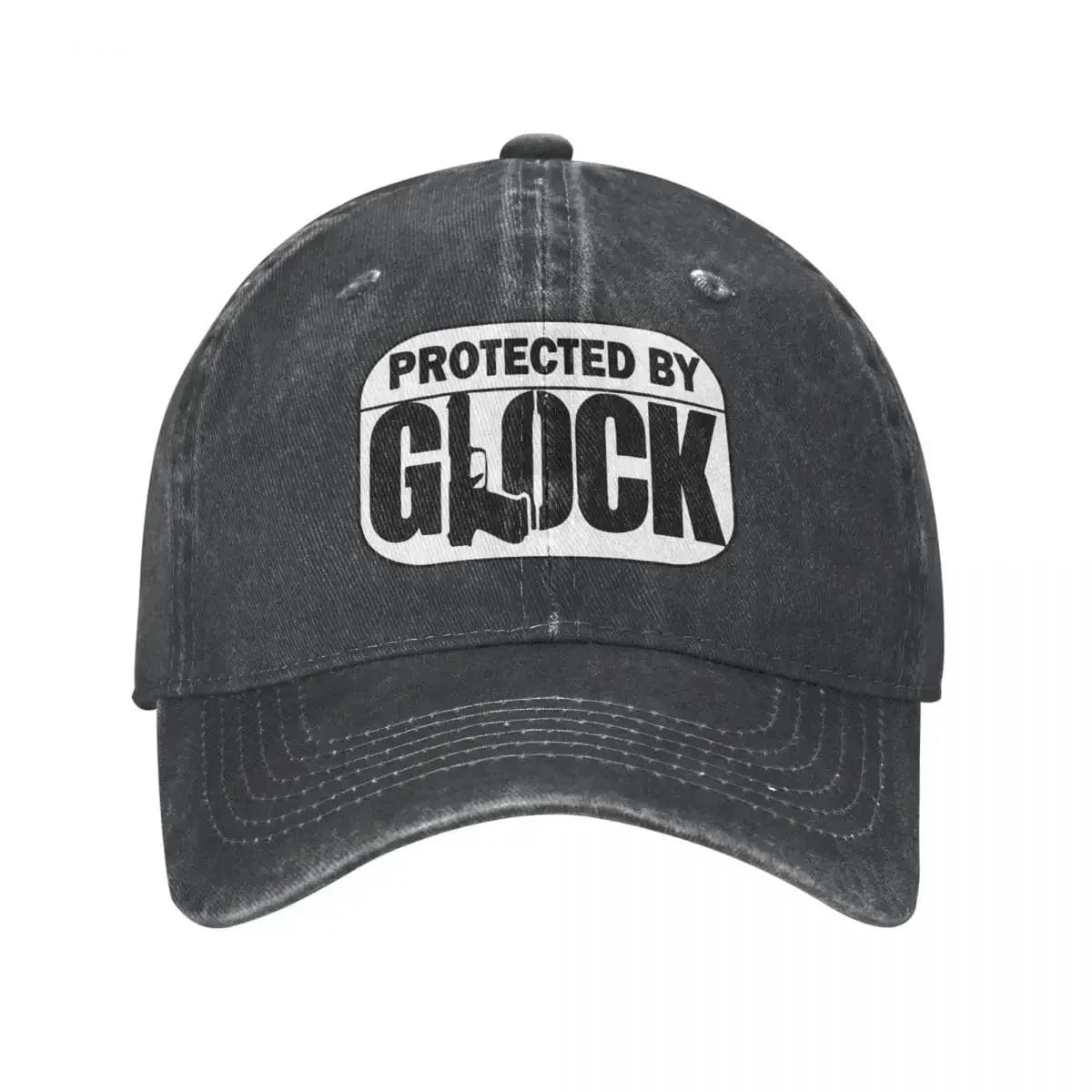 Glock Gun Baseball Caps Fashion Distressed Washed Tactical Shooting Snapback Hat Unisex Style Outdoor Running Golf Caps Hat black / One Size