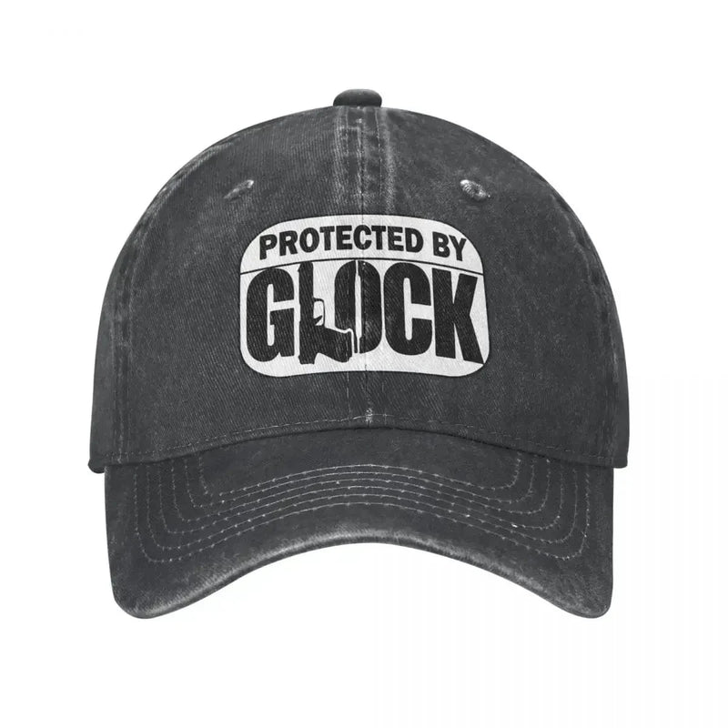 Glock Gun Baseball Caps Fashion Distressed Washed Tactical Shooting Snapback Hat Unisex Style Outdoor Running Golf Caps Hat black / One Size