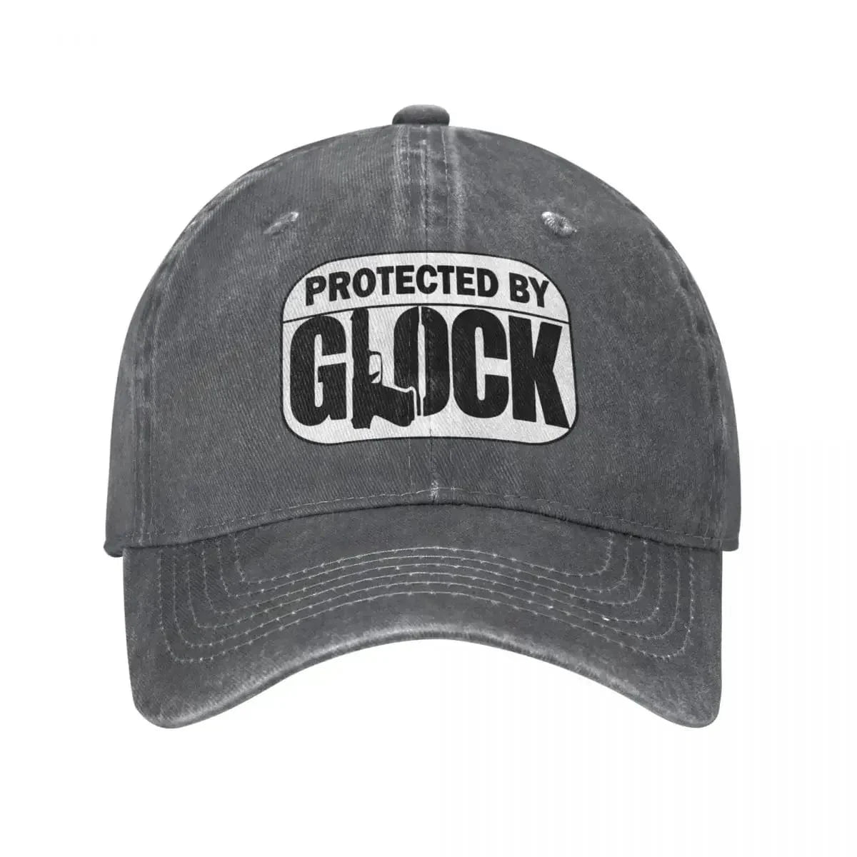 Glock Gun Baseball Caps Fashion Distressed Washed Tactical Shooting Snapback Hat Unisex Style Outdoor Running Golf Caps Hat DARK GRAY / One Size
