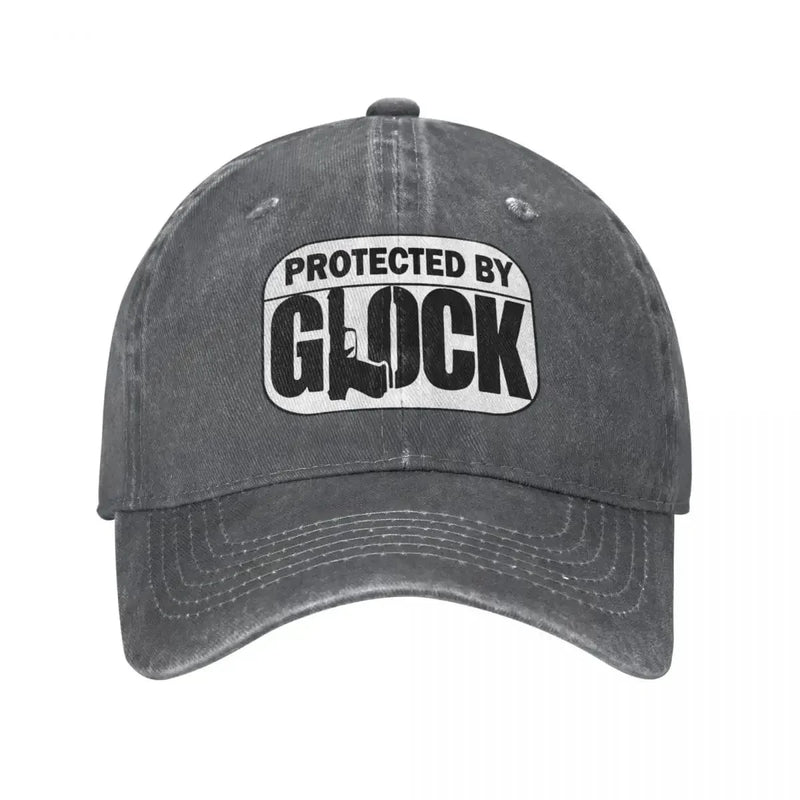 Glock Gun Baseball Caps Fashion Distressed Washed Tactical Shooting Snapback Hat Unisex Style Outdoor Running Golf Caps Hat DARK GRAY / One Size