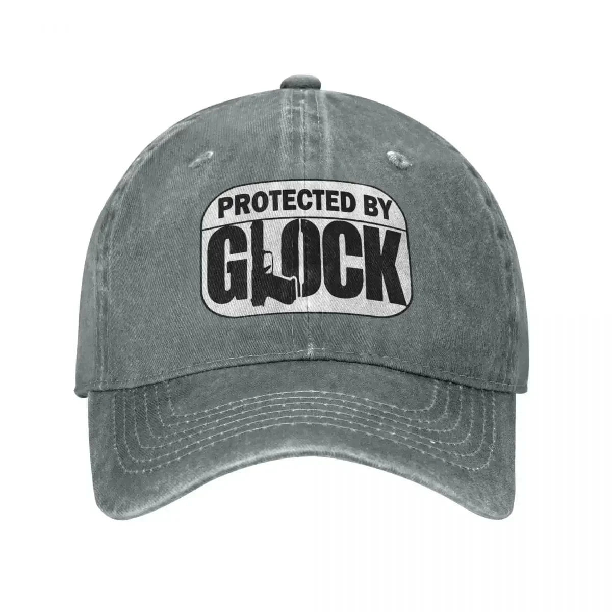 Glock Gun Baseball Caps Fashion Distressed Washed Tactical Shooting Snapback Hat Unisex Style Outdoor Running Golf Caps Hat GRAY / One Size