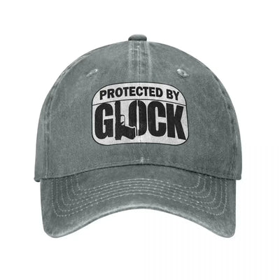 Glock Gun Baseball Caps Fashion Distressed Washed Tactical Shooting Snapback Hat Unisex Style Outdoor Running Golf Caps Hat GRAY / One Size