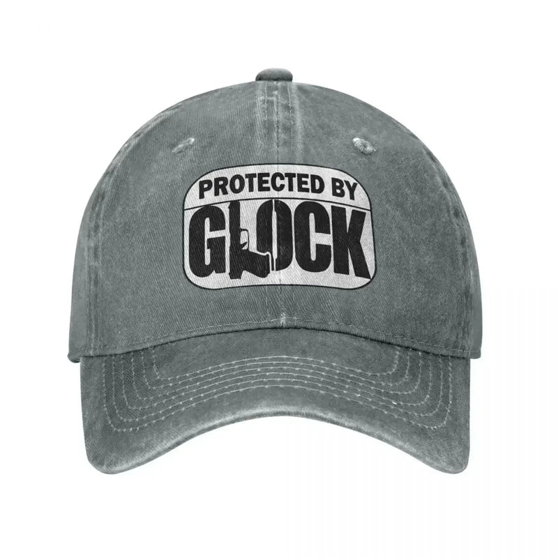 Glock Gun Baseball Caps Fashion Distressed Washed Tactical Shooting Snapback Hat Unisex Style Outdoor Running Golf Caps Hat GRAY / One Size
