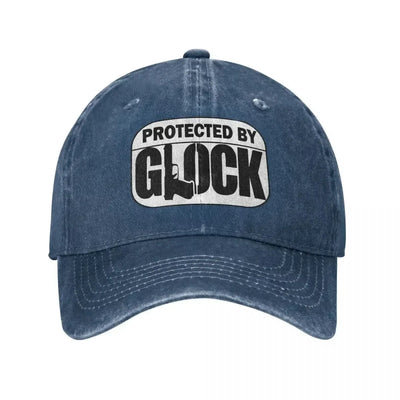Glock Gun Baseball Caps Fashion Distressed Washed Tactical Shooting Snapback Hat Unisex Style Outdoor Running Golf Caps Hat Navy Blue / One Size