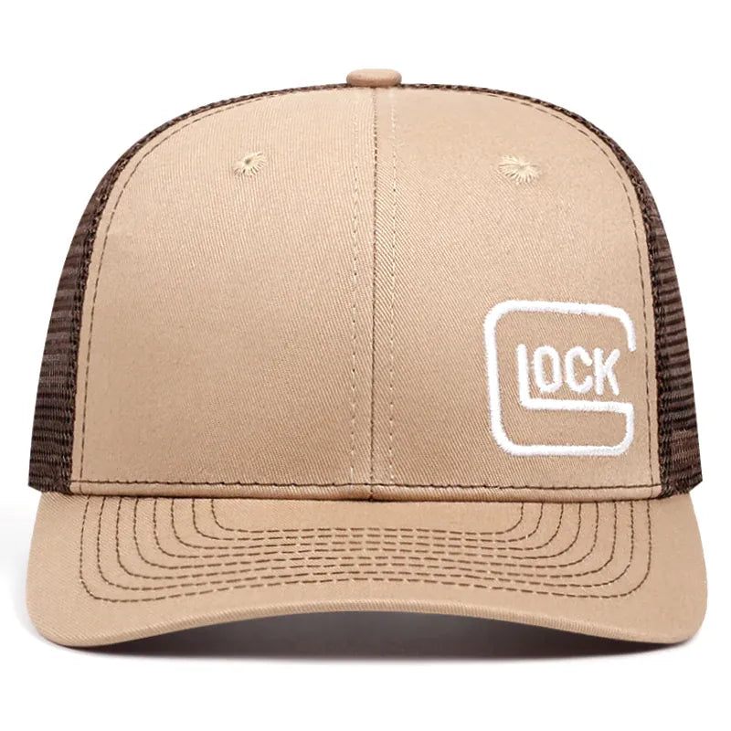 glock slightly curved printed baseball cap  women men outdoor sports events duck cap  trucker hat
