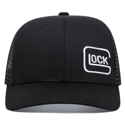 glock slightly curved printed baseball cap  women men outdoor sports events duck cap  trucker hat