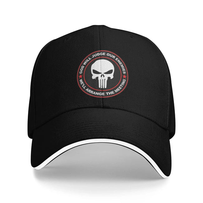 Gothic Skull Movie Baseball Cap Sandwich Hats Unisex Adjustable Dad Hat Sport Hat God Will Judge Ourenemies We Will Arrange 2 / One Size