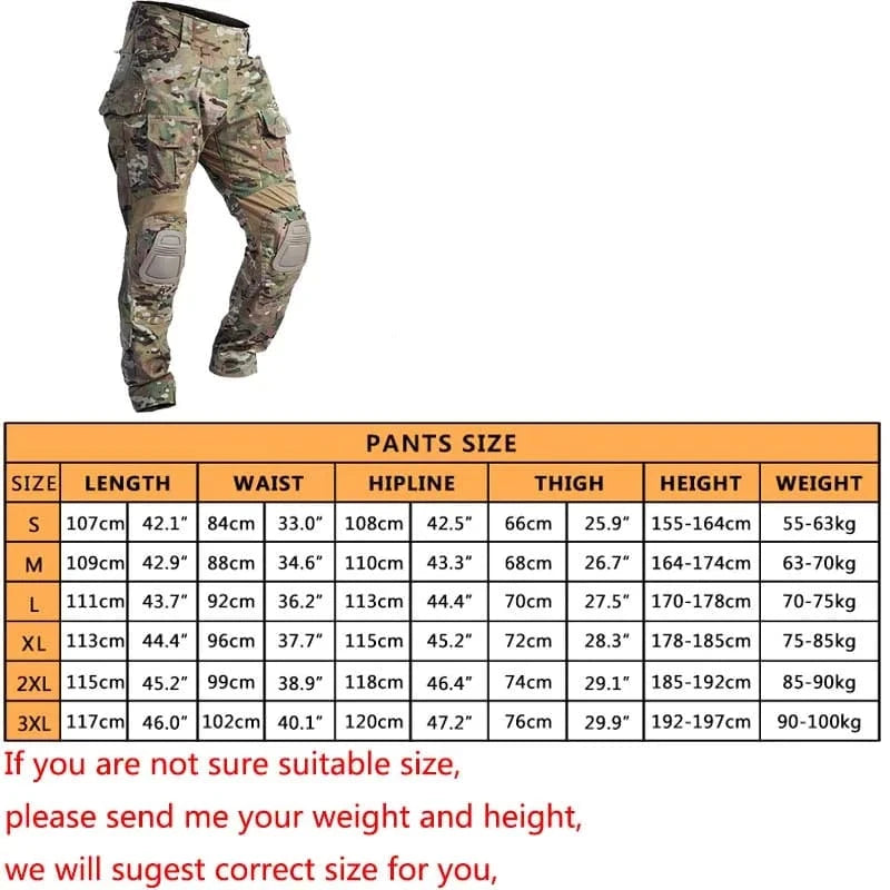 ACTION AIRSOFT HAN WILD G3 Tactical Camo Pants Combat Pant Outdoor Hiking Climbing Pants Men's Working Clothing Hunting Pants Military Trousers