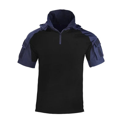 HAN WILD Hiking T-Shirt Tactical Shirt Summer Camouflage Wear Resistant Shirt Camping Hunting Shirt Casual Pants Men Clothing Blue / 5XL 105-110kg