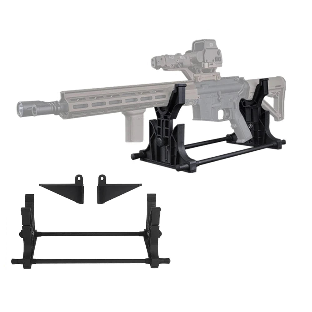 Hunting Airsoft Display Stand for Gun Protection, Cleaning, Maintenance Decorative & Exhibition/Tactical Rifles Placing Bracket Black