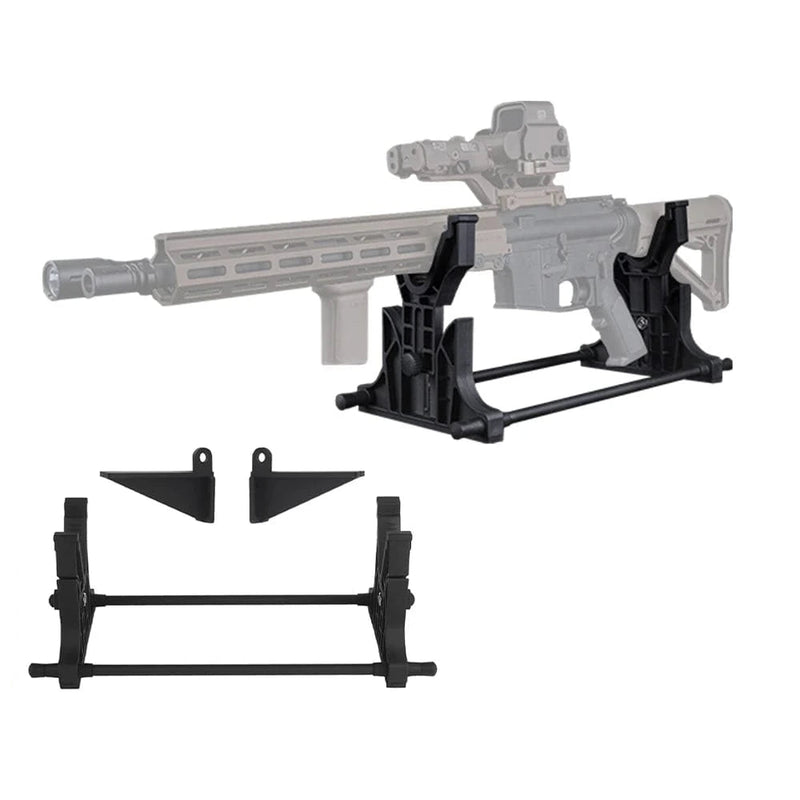 Hunting Airsoft Display Stand for Gun Protection, Cleaning, Maintenance Decorative & Exhibition/Tactical Rifles Placing Bracket Black