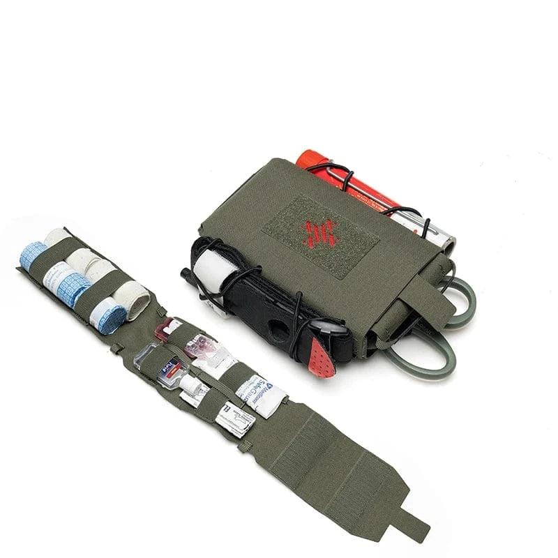 IDOGEAR Tactical Medical Pouch Detachable First Aid Kit Laser Cut MOLLE Emergency Survival Bag for Outdoor Travel Hiking 35132