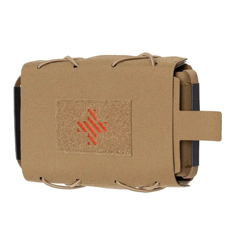 IDOGEAR Tactical Medical Pouch Detachable First Aid Kit Laser Cut MOLLE Emergency Survival Bag for Outdoor Travel Hiking 35132 Coyote Brown